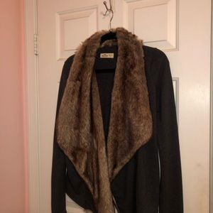 Hollister faux fur coat